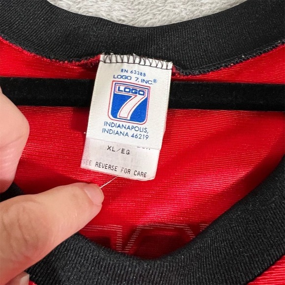 VTG Rolling Stones Tank Top 98 Tour Jersey Red Mesh Basketball XL USA - Picture 5 of 10